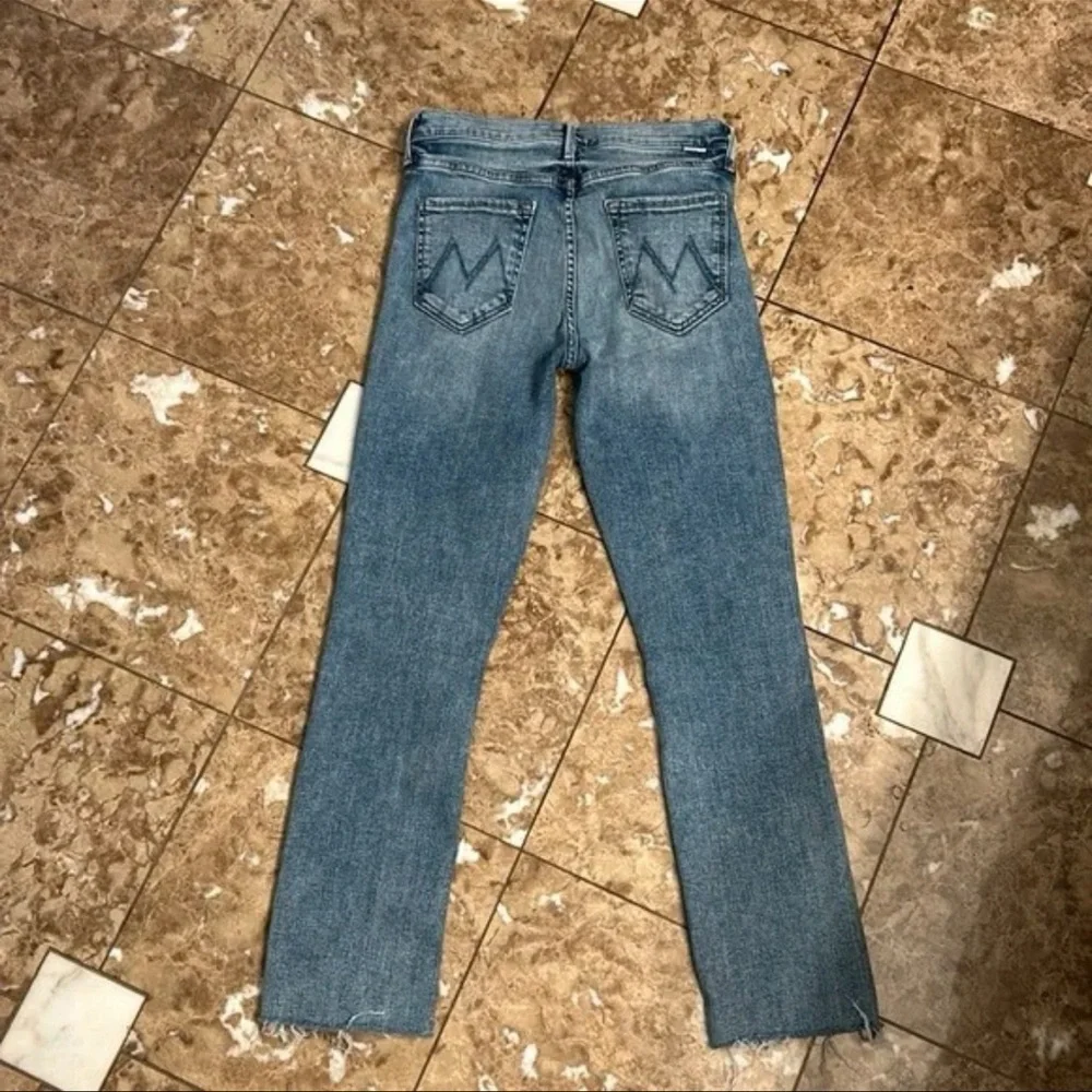 MOTHER DENIM THE RASCAL ANKLE FRAY JEANS BONFIRE LIGHTING sz 27 - Picture 8 of 10